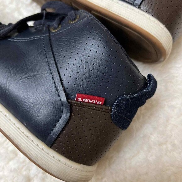 Levi's Boys‎ Shoes High Top Sneakers Size 5 Blue Logo Tag Synthetic Materials - Picture 6 of 9